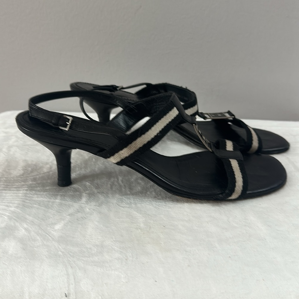 Bally. Made in Italy Black and Cream Women's Sandals size US 10 - Picture 3 of 9